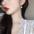镀金金属爱心耳环